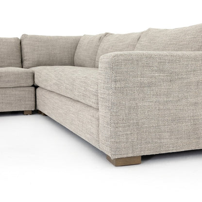 Manassas 118" Bench Seat Sectional - Quick Sand - Classic Carolina Home