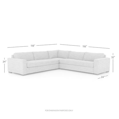 Manassas 118" Bench Seat Sectional - Quick Sand - Classic Carolina Home