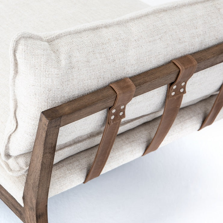 Kelly 85" Chaise - Cream - Classic Carolina Home