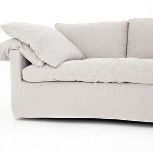 Ono 92" Bench Seat Sofa - Light Grey Denim - Classic Carolina Home