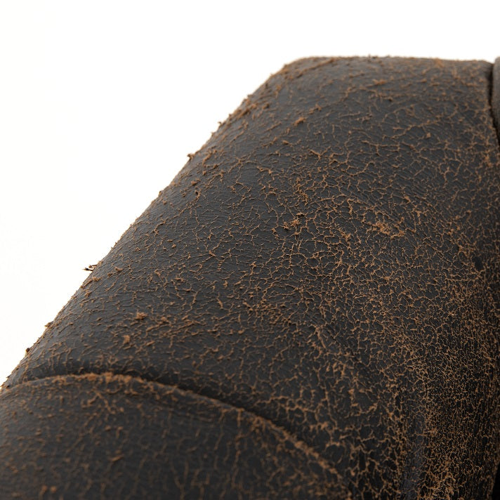 Maxine 34" Top Grain Leather Swivel Chair - Distressed Black - Classic Carolina Home