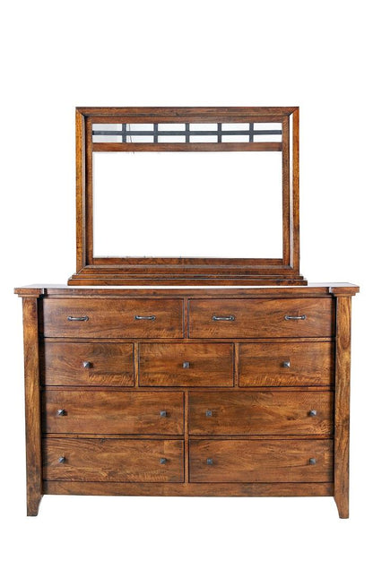 Cashiers 64" Mahogany 9 Drawer Dresser - Cocoa - Classic Carolina Home