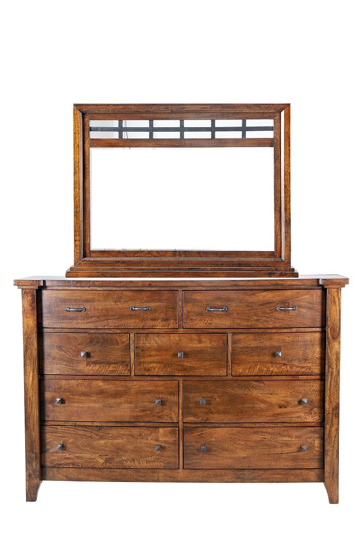 Cashiers 64" Mahogany 9 Drawer Dresser - Cocoa - Classic Carolina Home