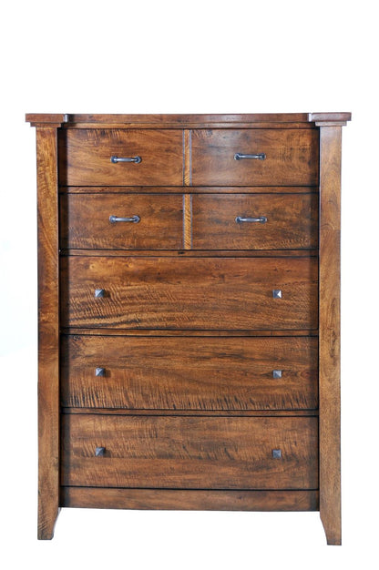 Cashiers 42" Mahogany 5 Drawer Chest - Cocoa - Classic Carolina Home