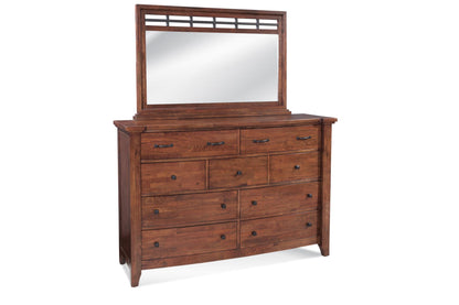 Cashiers 64" Mahogany 9 Drawer Dresser - Cocoa - Classic Carolina Home