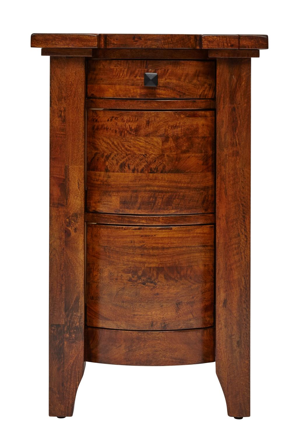 Cashiers 18" Mahogany 3 Drawer Nightstand - Cocoa - Classic Carolina Home