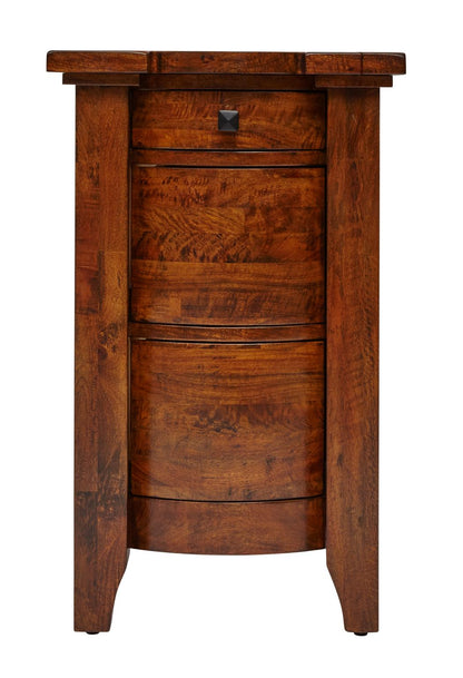 Cashiers 18" Mahogany 3 Drawer Nightstand - Cocoa - Classic Carolina Home