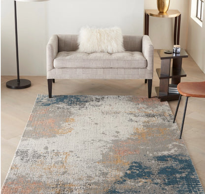 Cumulus Area Rug - Grey/Blue/Ivory/Rust