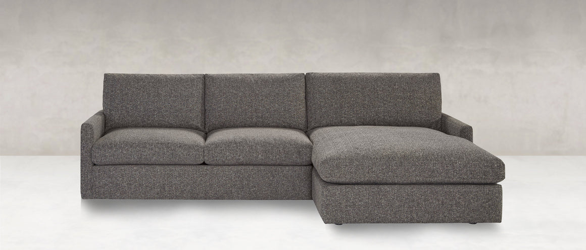 Ethan Quick Ship 104" 2 Trillium Cushion Sofa + Chaise