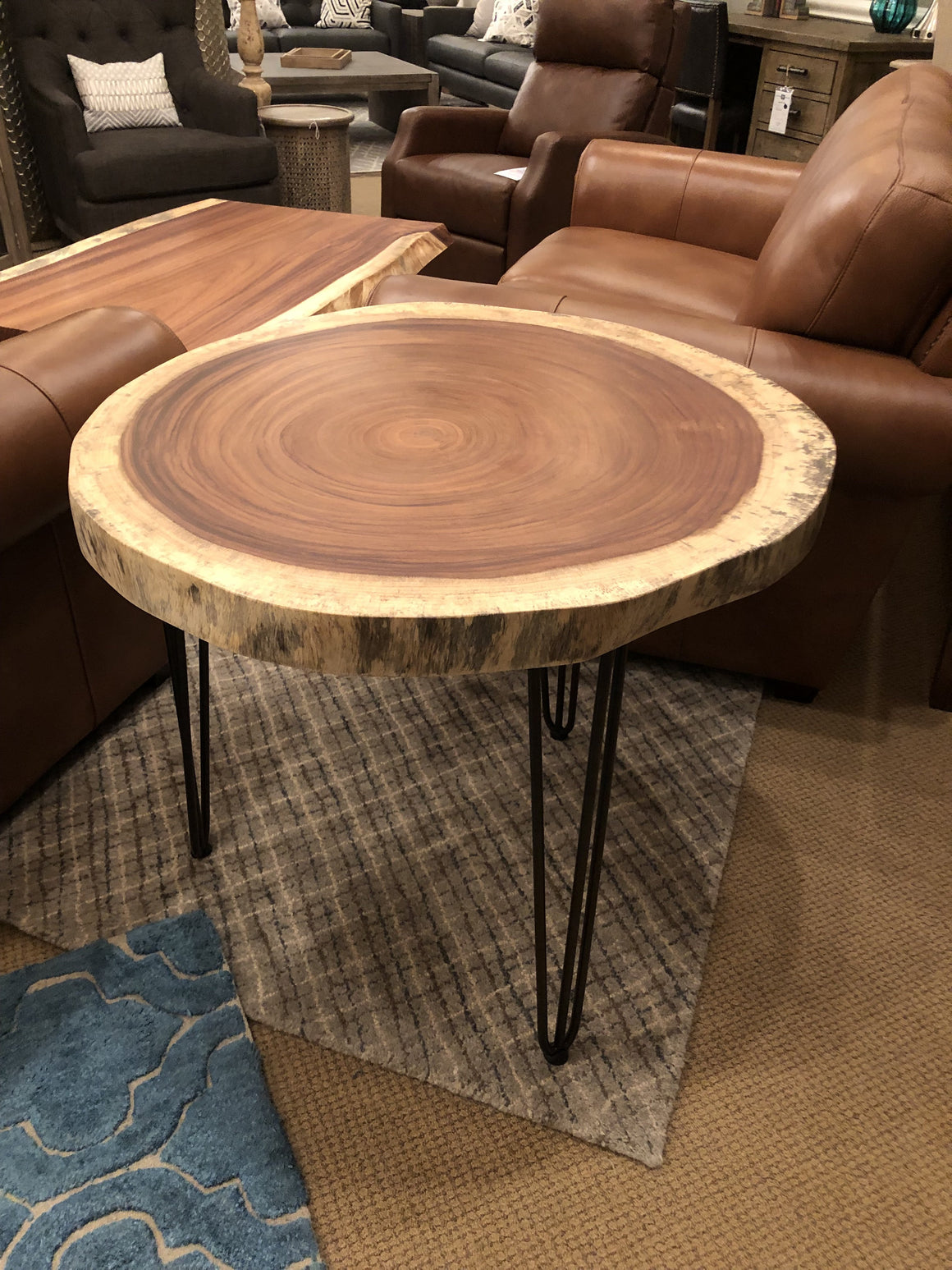 Fletcher 30" Round Guanacaste Foyer Table - Classic Carolina Home