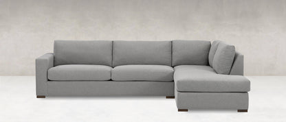 Gretchen Express Ship 136" Wide Track Arm Sofa + Bumper Chaise