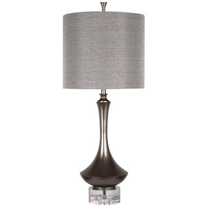 Rossen 40" Charcoal Finish Table Lamp - Classic Carolina Home