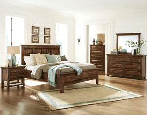 Hunter 29" Mahogany 2 Drawer Nightstand - Chestnut - Classic Carolina Home