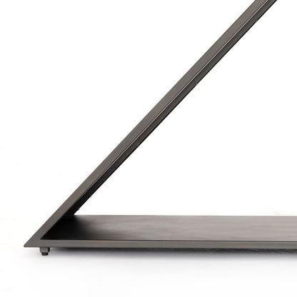 Noah 48" Iron Firewood Storage - Gunmetal - Classic Carolina Home