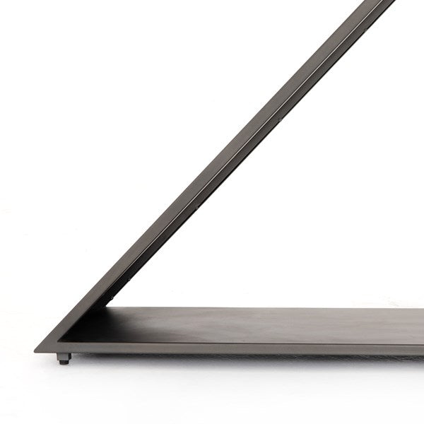 Noah 48" Iron Firewood Storage - Gunmetal - Classic Carolina Home