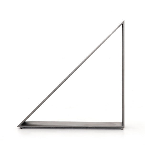 Noah 48" Iron Firewood Storage - Gunmetal - Classic Carolina Home