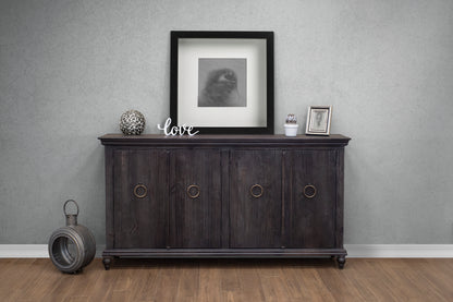 Celeste 74" 4 Door Sideboard - Charcoal - Classic Carolina Home