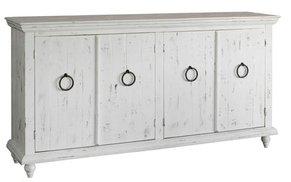 Celeste 74" 4 Door Sideboard - Cottage White - Classic Carolina Home