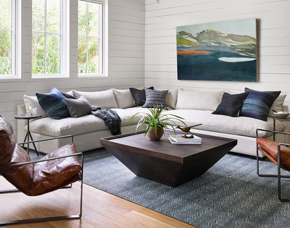 Dirk 42" Square Coffee Table - Coal Gray - Classic Carolina Home