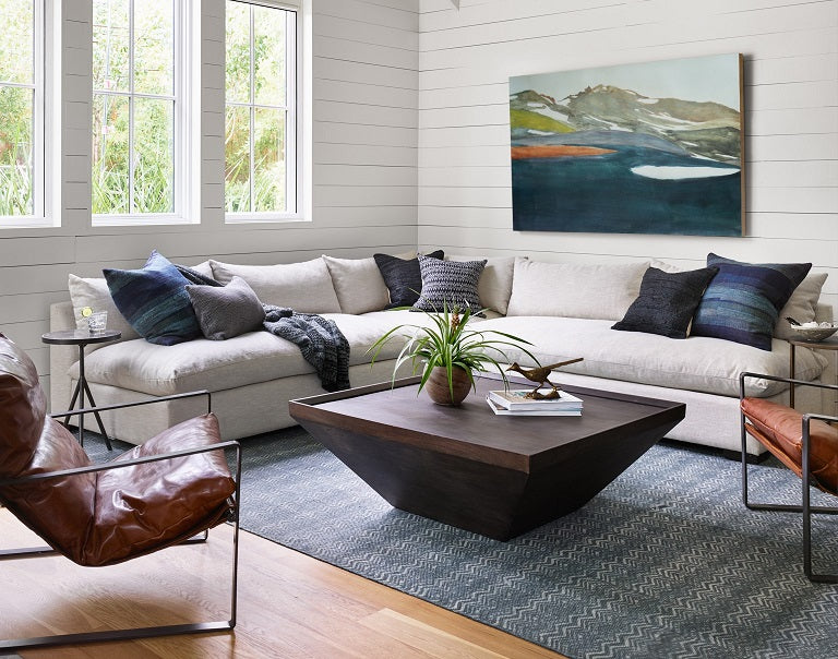 Dirk 42" Square Coffee Table - Coal Gray - Classic Carolina Home