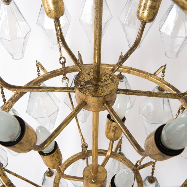 Madeline 39" Chandelier - Gold Leaf - Classic Carolina Home