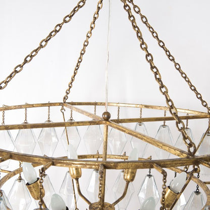 Madeline 39" Chandelier - Gold Leaf - Classic Carolina Home