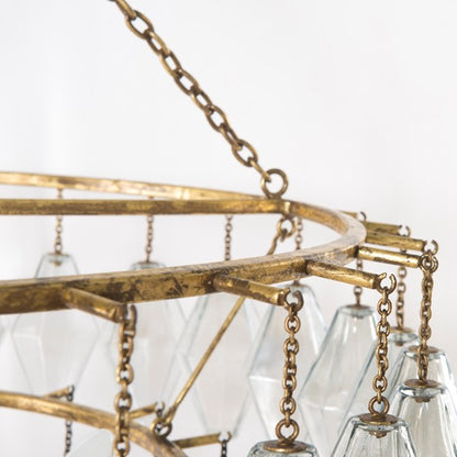 Madeline 39" Chandelier - Gold Leaf - Classic Carolina Home