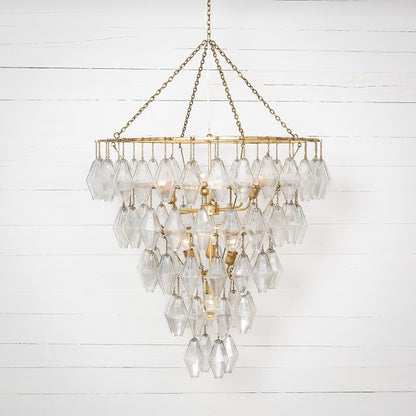 Madeline 39" Chandelier - Gold Leaf - Classic Carolina Home