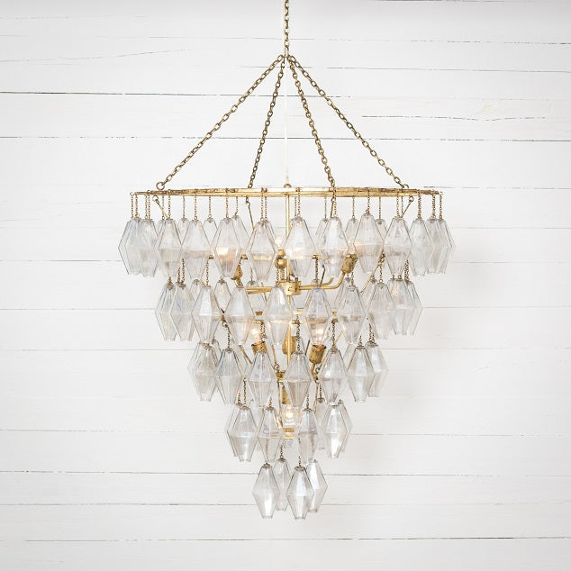 Madeline 39" Chandelier - Gold Leaf - Classic Carolina Home