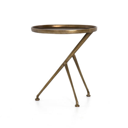 Mitch 18" Accent Table - Raw Brass - Classic Carolina Home