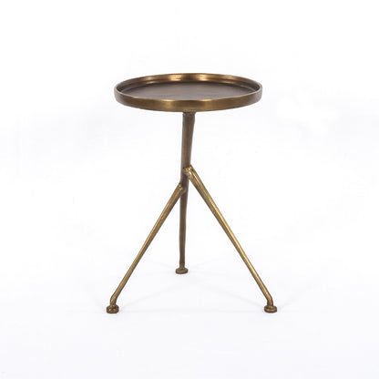 Mitch 18" Accent Table - Raw Brass - Classic Carolina Home