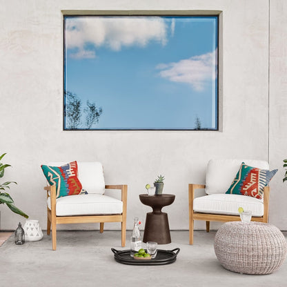 Craig 14" Aluminum End Table - Antique Rust - Classic Carolina Home