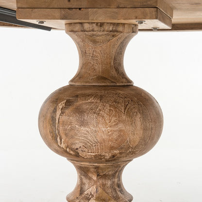 Angelina 60" Round Dining Table - Whitewash - Classic Carolina Home