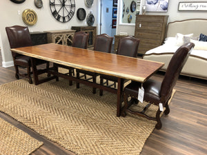 Fletcher Live Edge Dining Table - Guanacaste - Natural - Classic Carolina Home