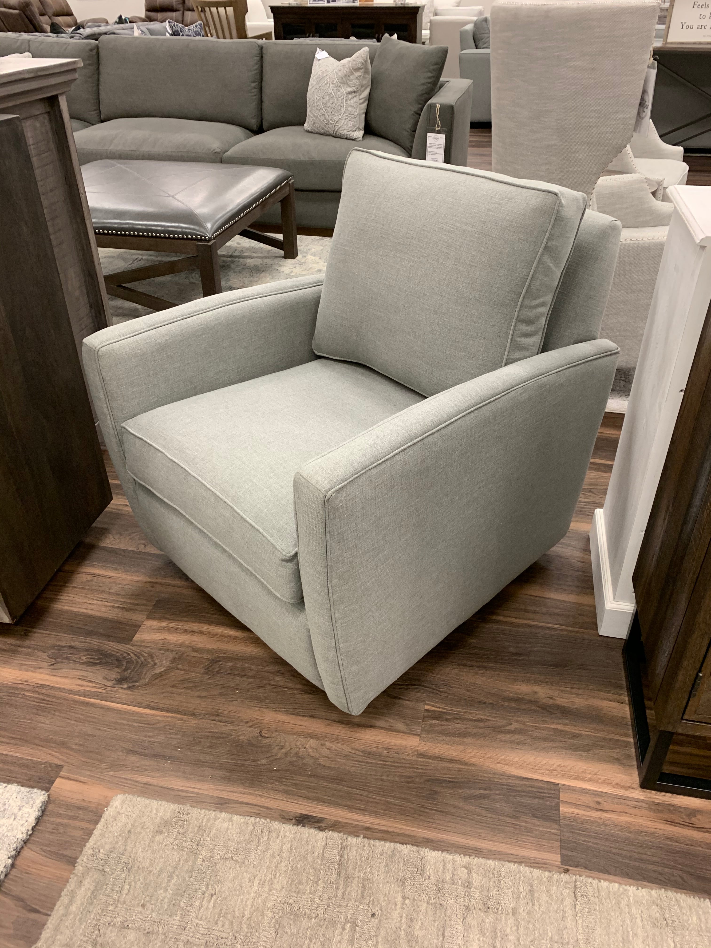 Matthew 30" Quick Ship Swivel Glider - Winter Gray - Classic Carolina Home