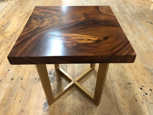 Fletcher 24" x 24" Guanacaste Live Edge End Table