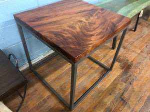 Fletcher 24" x 24" Guanacaste Live Edge End Table