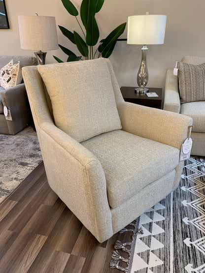 Hugo Express Ship 36" Swivel Glider Chair - Performance Natural Cream