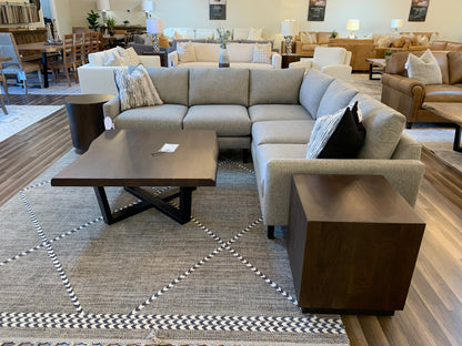 Chelsea Express Ship 93" x 92" 5 Cushion Sectional - Performance Peppercorn