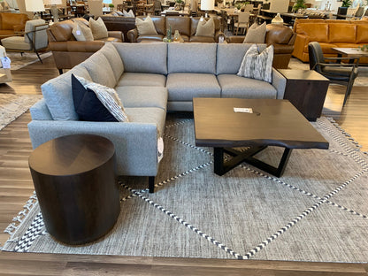 Chelsea Express Ship 93" x 92" 5 Cushion Sectional - Performance Peppercorn