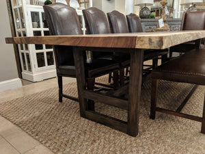 Fletcher Live Edge Dining Table - Guanacaste - Natural - Classic Carolina Home