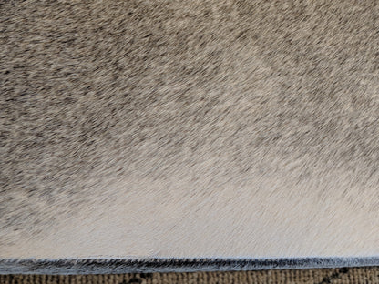 Phoenix 40" Top Grain Leather Ottoman - Frost - Classic Carolina Home