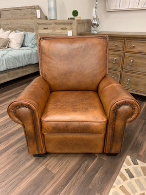 Wallace 42" Top Grain Leather Reclining Chair - Diva Mustang - Classic Carolina Home