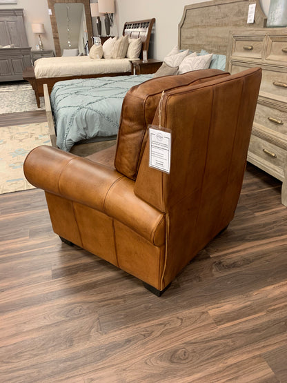 Wallace 42" Top Grain Leather Reclining Chair - Diva Mustang - Classic Carolina Home