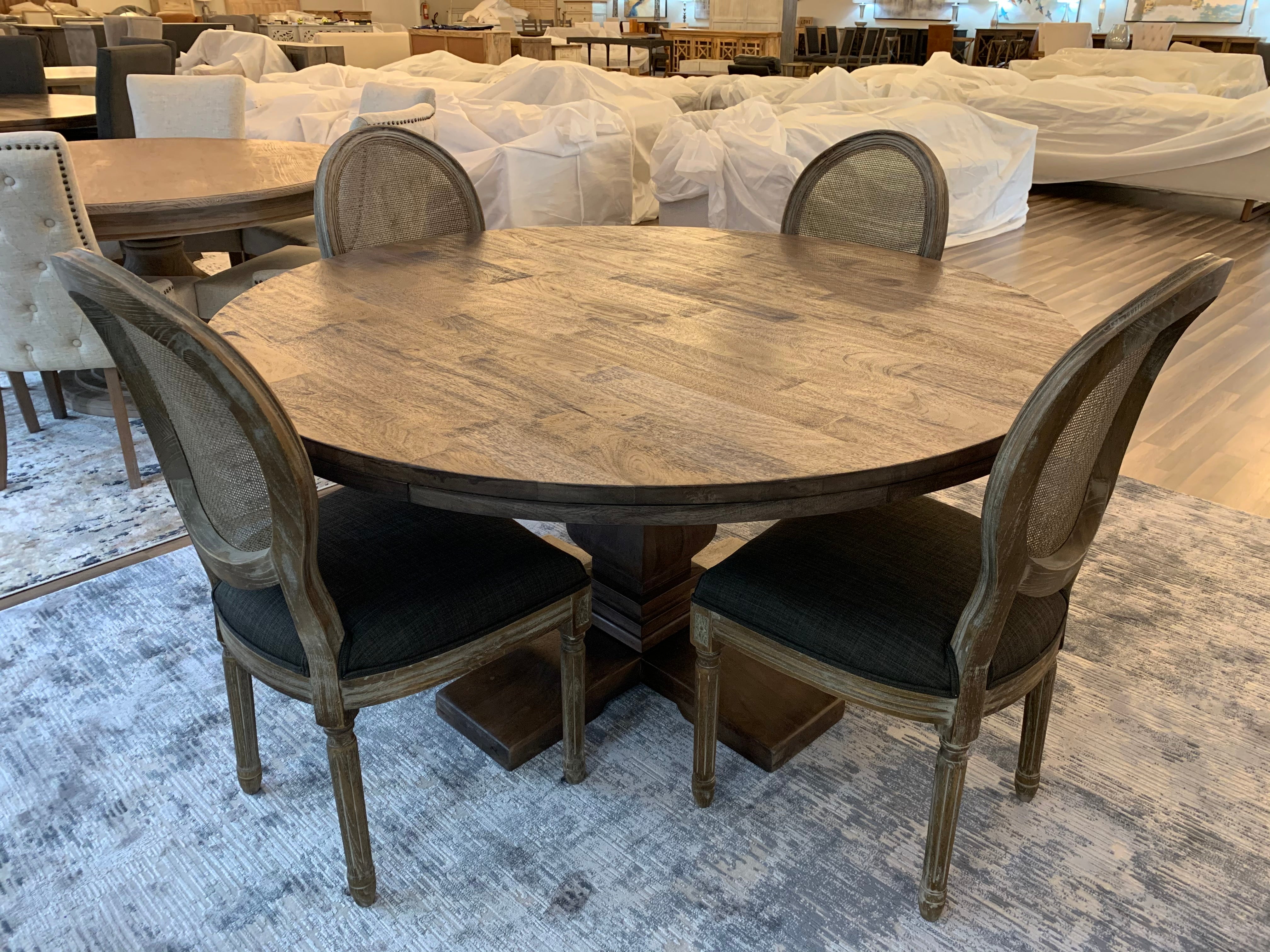 Sardis 53" Round Dining Table - Carbon