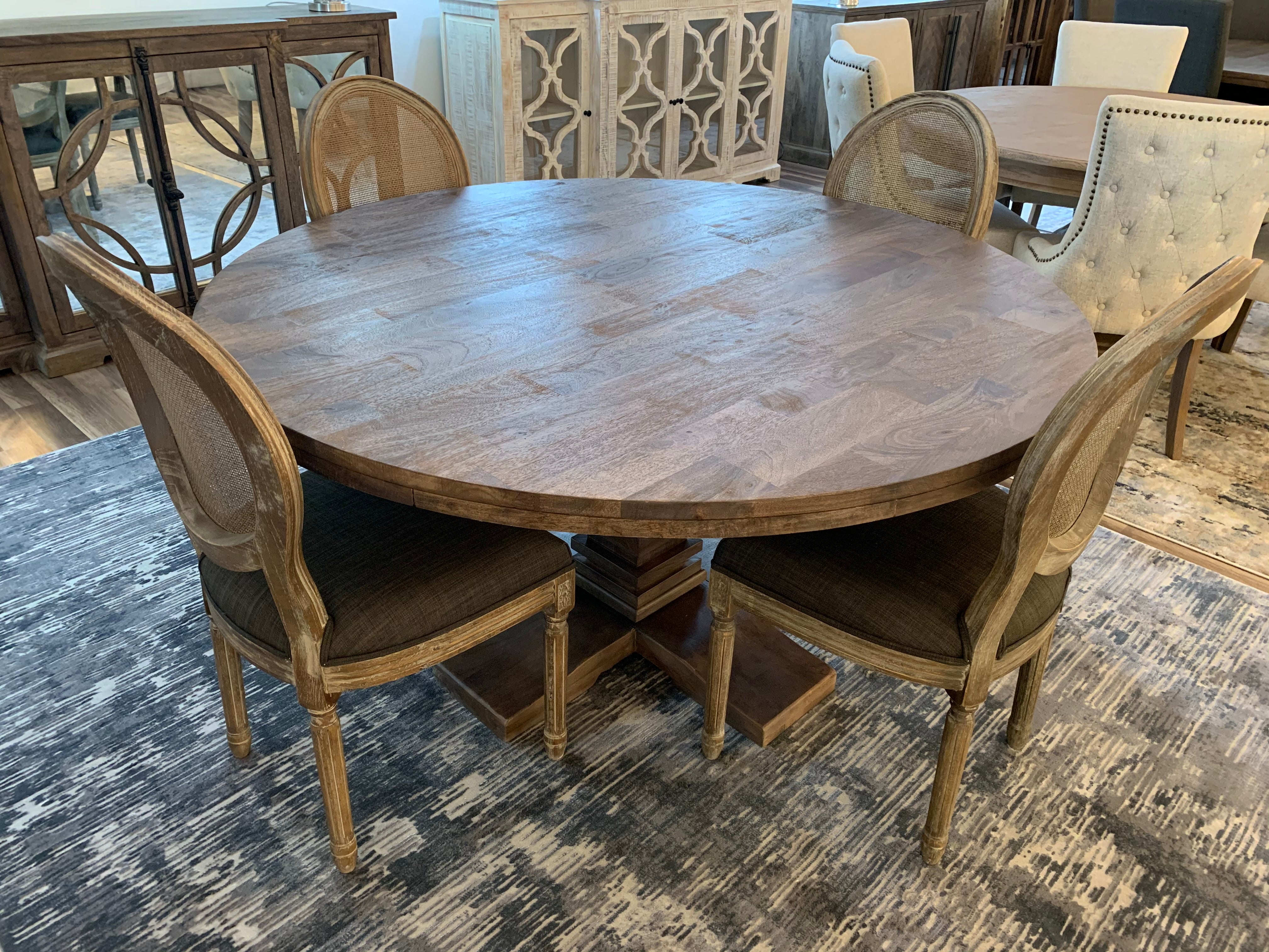Sardis 53" Round Dining Table - Carbon