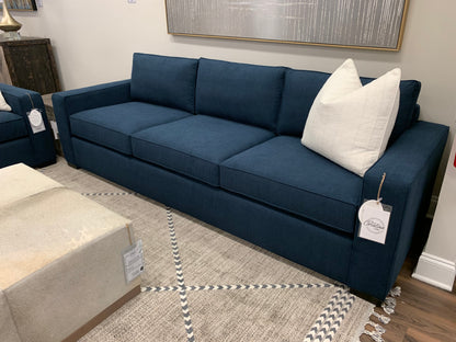 Nathan Luxe Express Ship 104" 3 Cushion Sofa - Crypton Navy Velvet