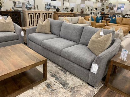 Phoebe Express Ship 102" 3 Cushion Sofa - Crypton Blue Graphite