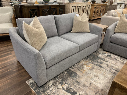 Phoebe Express Ship 79" 2 Cushion Loveseat - Crypton Blue Graphite