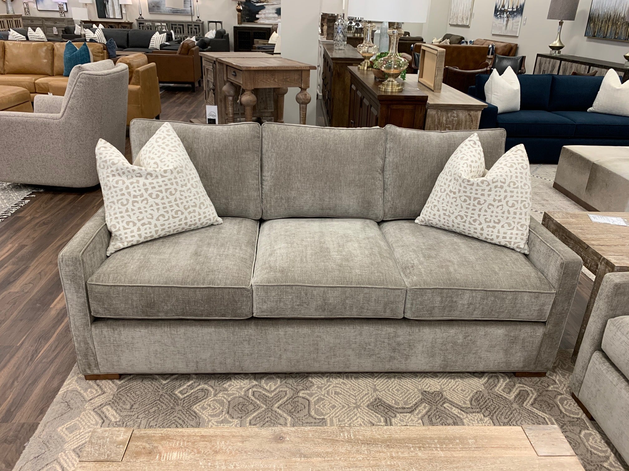 Kelly Express Ship 71" 3 Cushion Loveseat - Velvet Taupe